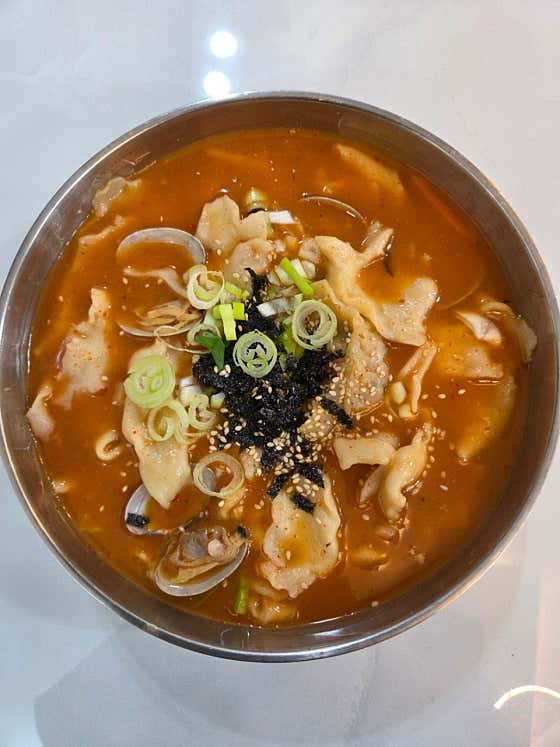 장수제비 메뉴 사진(네이버)