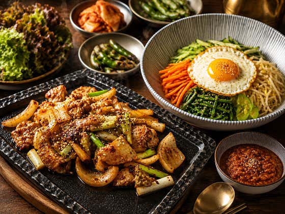 매콤삼겹구이 강된장비빔밥 메뉴 사진(네이버)