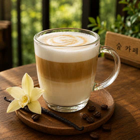 SP 바닐라라떼(아이스, 핫) 메뉴 사진(네이버)