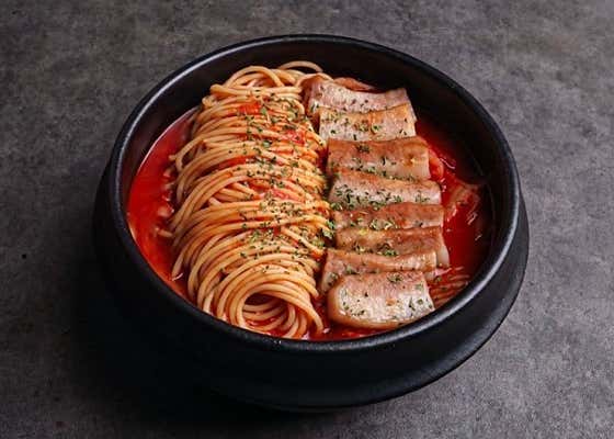 김치항정파스타 메뉴 사진(네이버)