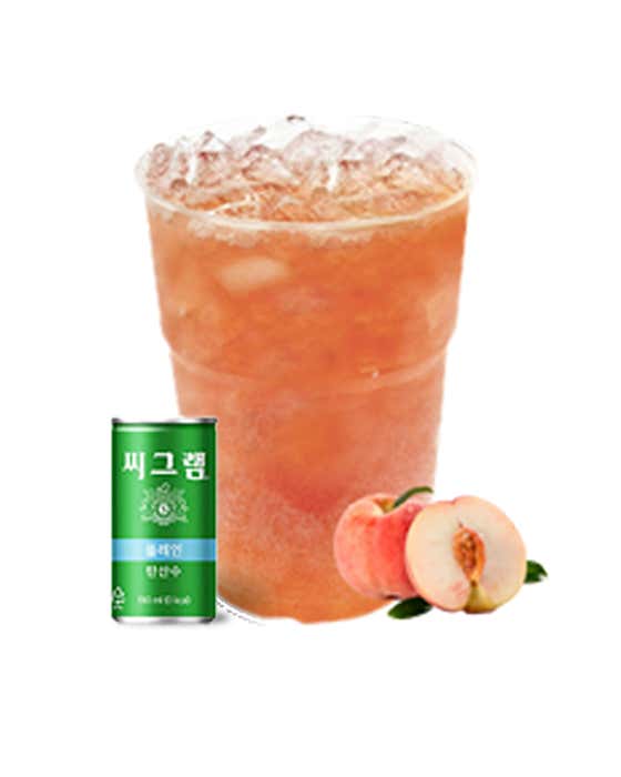 복숭아에이드 메뉴 사진(네이버)