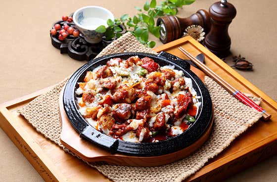 辛치즈불닭&우동 메뉴 사진(네이버)