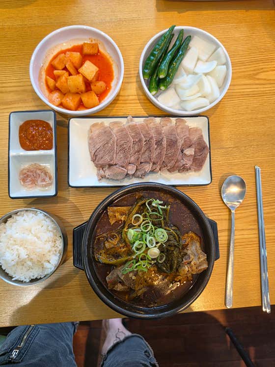 한돈 등뼈 해장국 메뉴 사진(네이버)