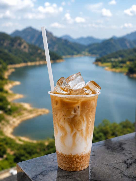 아그작라떼(Only ICE) 메뉴 사진(네이버)