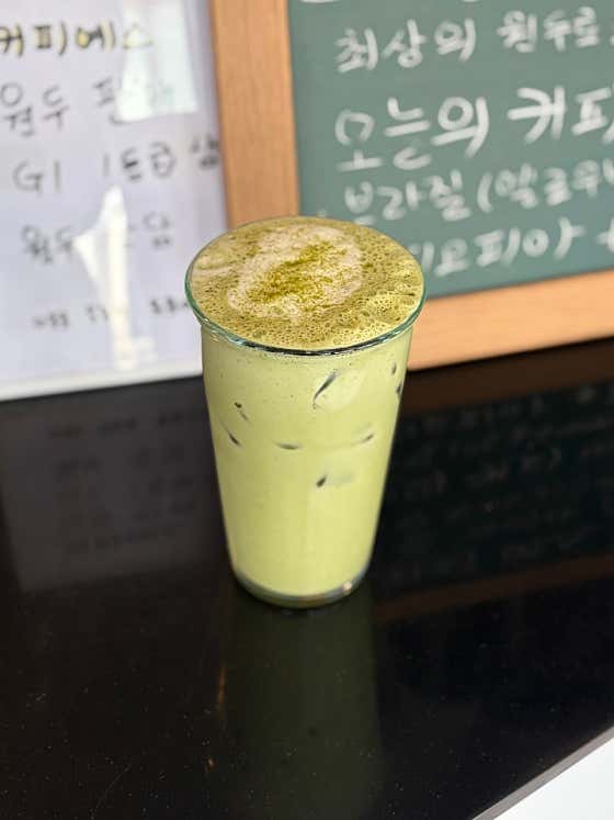 말차라떼 메뉴 사진(네이버)