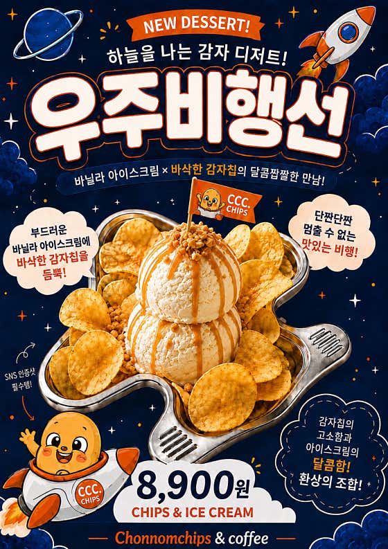 우주비행선 메뉴 사진(네이버)