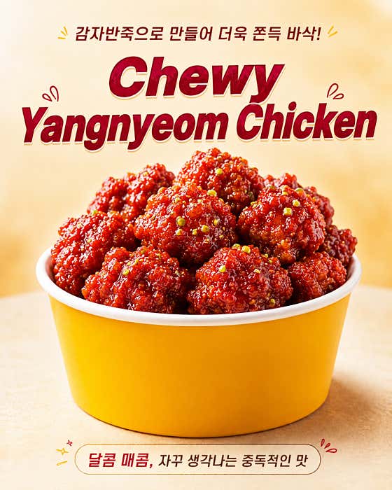 양념치킨 메뉴 사진(네이버)