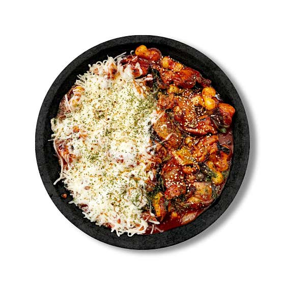 치즈불닭 + 김가루주먹밥 메뉴 사진(네이버)