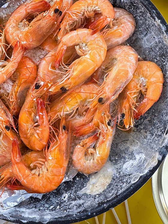 천일염 왕새우 소금구이 1KG 메뉴 사진(네이버)