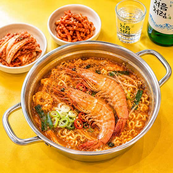 새우라면 메뉴 사진(네이버)