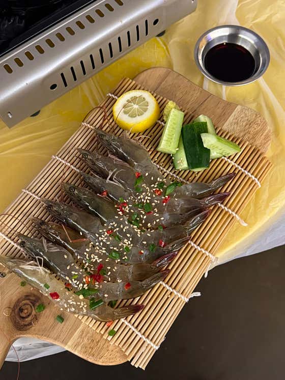 팔딱팔딱 생새우회 메뉴 사진(네이버)