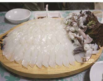 갑오징어 회 or 숙회 메뉴 사진(네이버)