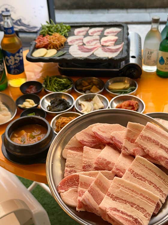 급냉삼겹살 메뉴 사진(네이버)