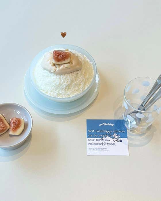 계절빙수 ; 무화과(시즌한정) 메뉴 사진(네이버)