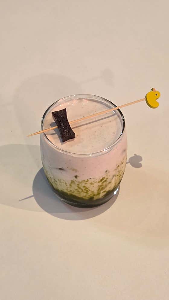 가을밤 녹차라떼 메뉴 사진(네이버)