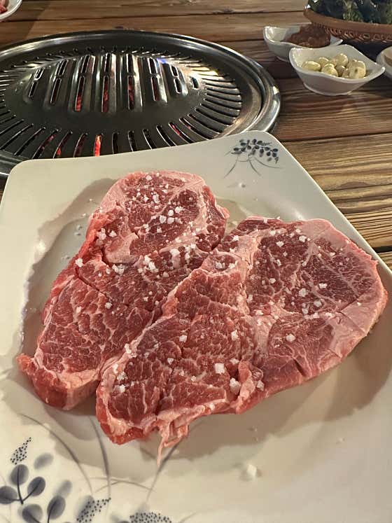 숙성목살 200g 메뉴 사진(네이버)