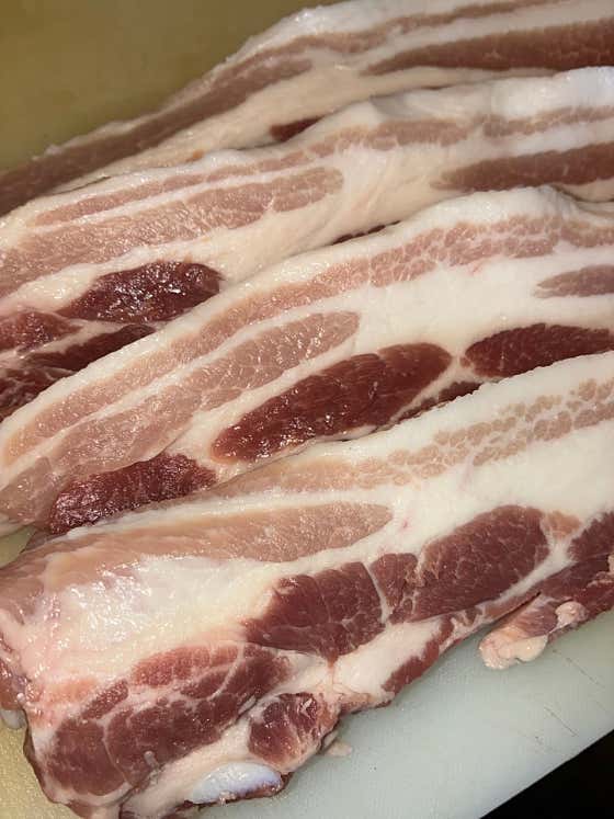 숙성삼겹살 200g 메뉴 사진(네이버)
