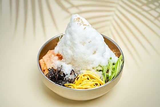 냉빙수쫄면 메뉴 사진(네이버)