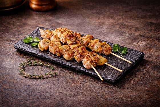 30cm 참숯 수제 닭꼬치 순살 메뉴 사진(네이버)