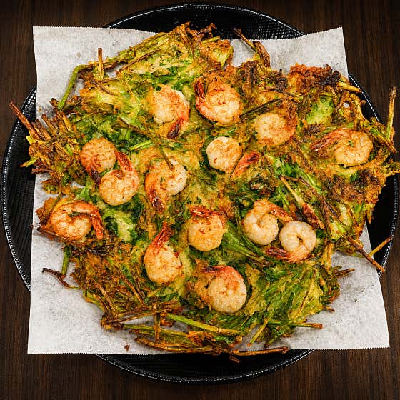🍤 새우가득 철판새우미나리전 메뉴 사진(네이버)