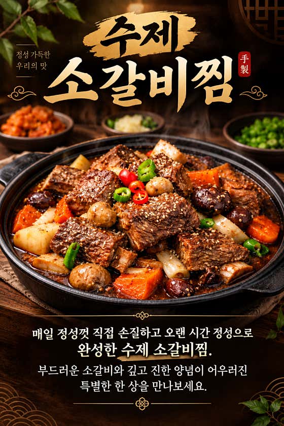 수제 소갈비찜 메뉴 사진(네이버)