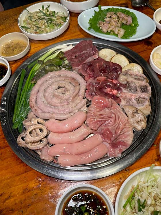 내장모듬구이 메뉴 사진(네이버)
