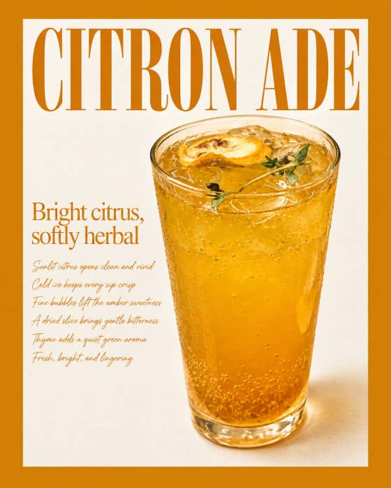 유자 에이드 Citron ade 메뉴 사진(네이버)