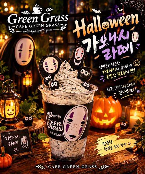 가오나시 라떼 메뉴 사진(네이버)