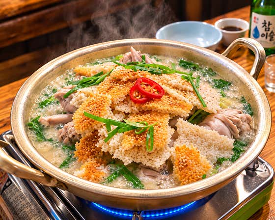 누룽지닭 메뉴 사진(네이버)
