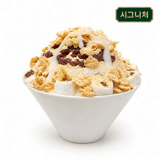 눈꽃팥빙수 메뉴 사진(네이버)
