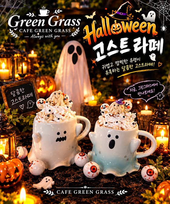 👻고스트 라떼👻 메뉴 사진(네이버)
