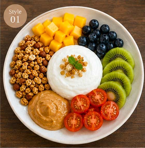 그릭요거트 플레이트 메뉴 사진(네이버)