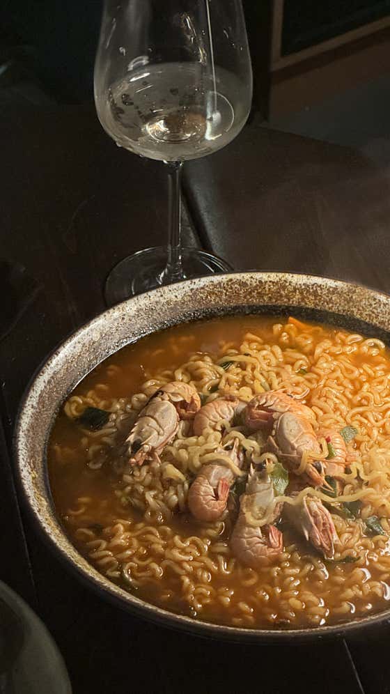 딱새우라면 메뉴 사진(네이버)