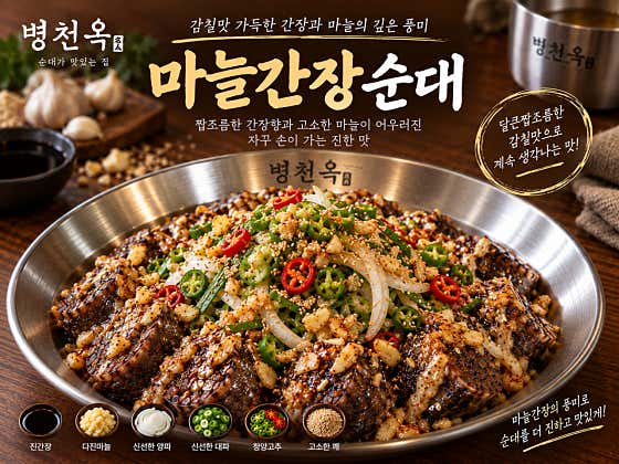 마늘간장순대 메뉴 사진(네이버)