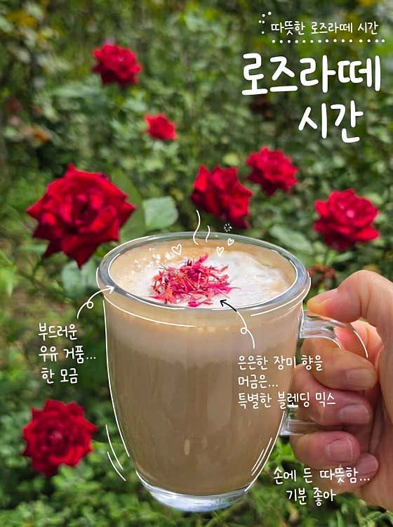 로즈라떼 메뉴 사진(네이버)