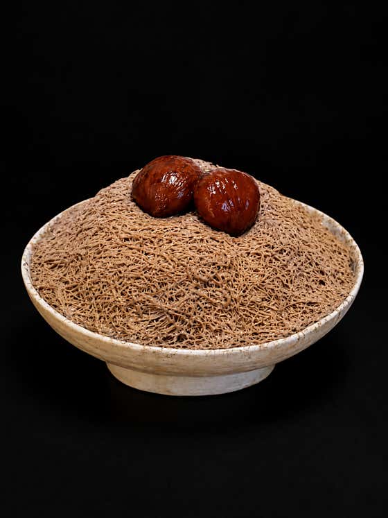 밤&호지 빙수 메뉴 사진(네이버)