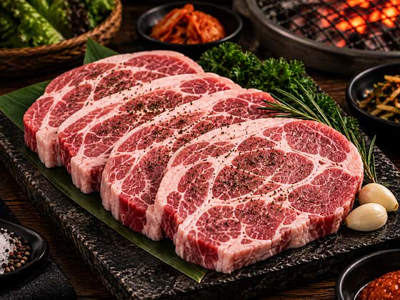 한돈 꽃목살 메뉴 사진(네이버)