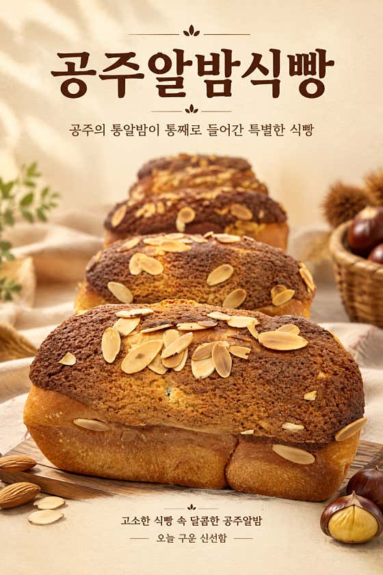 공주알밤식빵 메뉴 사진(네이버)