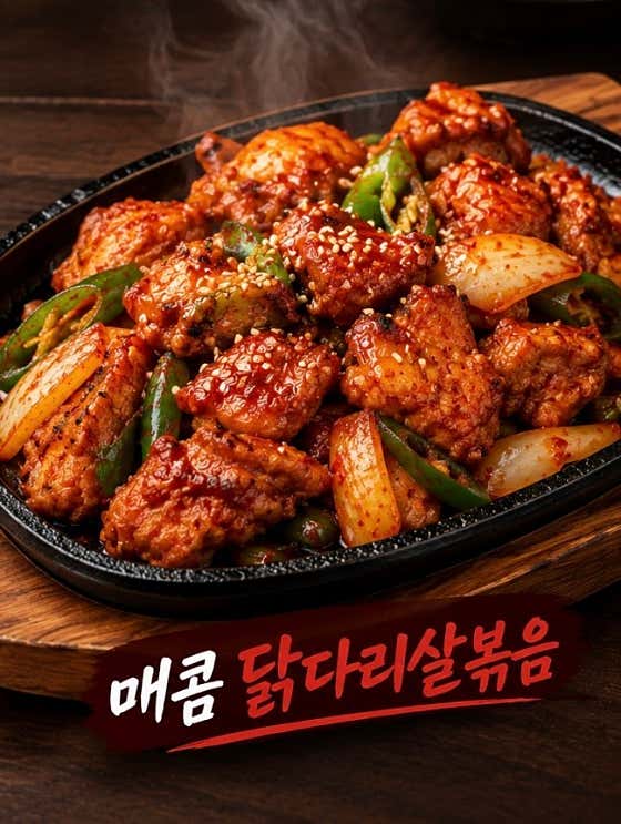매콤닭다리살볶음 메뉴 사진(네이버)