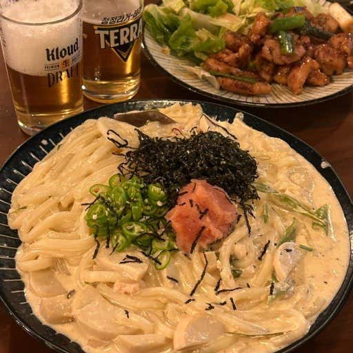 명란크림우동 메뉴 사진(네이버)