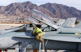 Red Flag 훈련에 참가한 호주공군 F/A-18 전투기