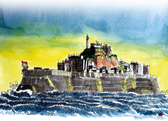 일본 / 나가사키 / [만화 에세이 | 고경일 의 원더풀 아시아] 군함도(軍艦島), 조선인 강제노동 恨 여전하거늘…