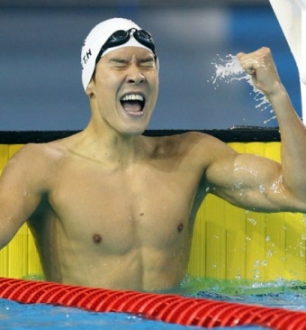 박태환 1500m 한국신기록...무려 7초65단축