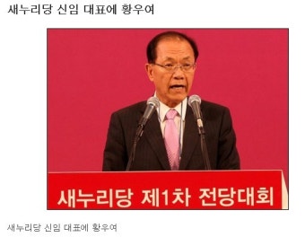 새누리당 신임대표 황우여 당선/이혜훈 심재철 정우택 유기준 최고의원 당선