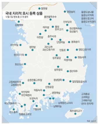 [지리적표시제도] 식품에! 지역의 이름이 들어간다면~!!!