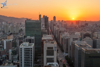 [서울] 글래스 타워에서 내려보는 삼성역 사거리 야경