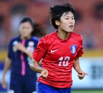 지소연 동점골 , 두경기 연속골의 지소연 역시 한국 여자축구의 대들보.