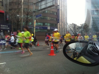 2014년 서울국제마라톤대회 교통통제.