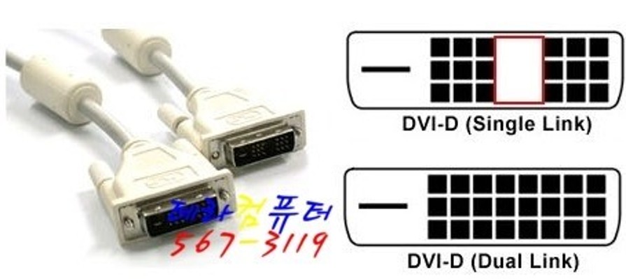 DVI케이블의 종류 싱글&듀얼 DVI-D와I 그리고 A에 대하여 천안컴퓨터수리 | 블로그