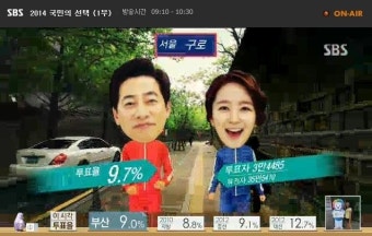 SBS선거방송으로 개표방송 시청~